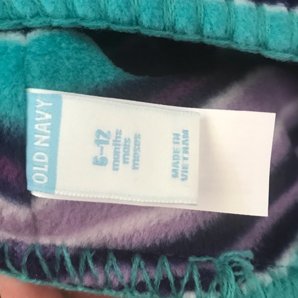 Old Navy 6-12 Month Old Bear Ears Blue, White, and Purple Hat - Picture 3 of 4